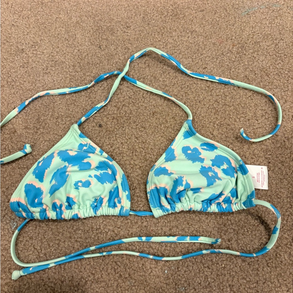 Target Blue and Green Bikini Top